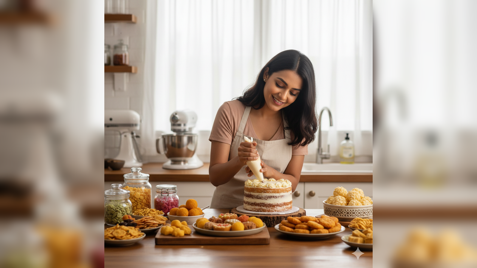 Homemade cakes, baked goods, and snacks prepared for local customer orders