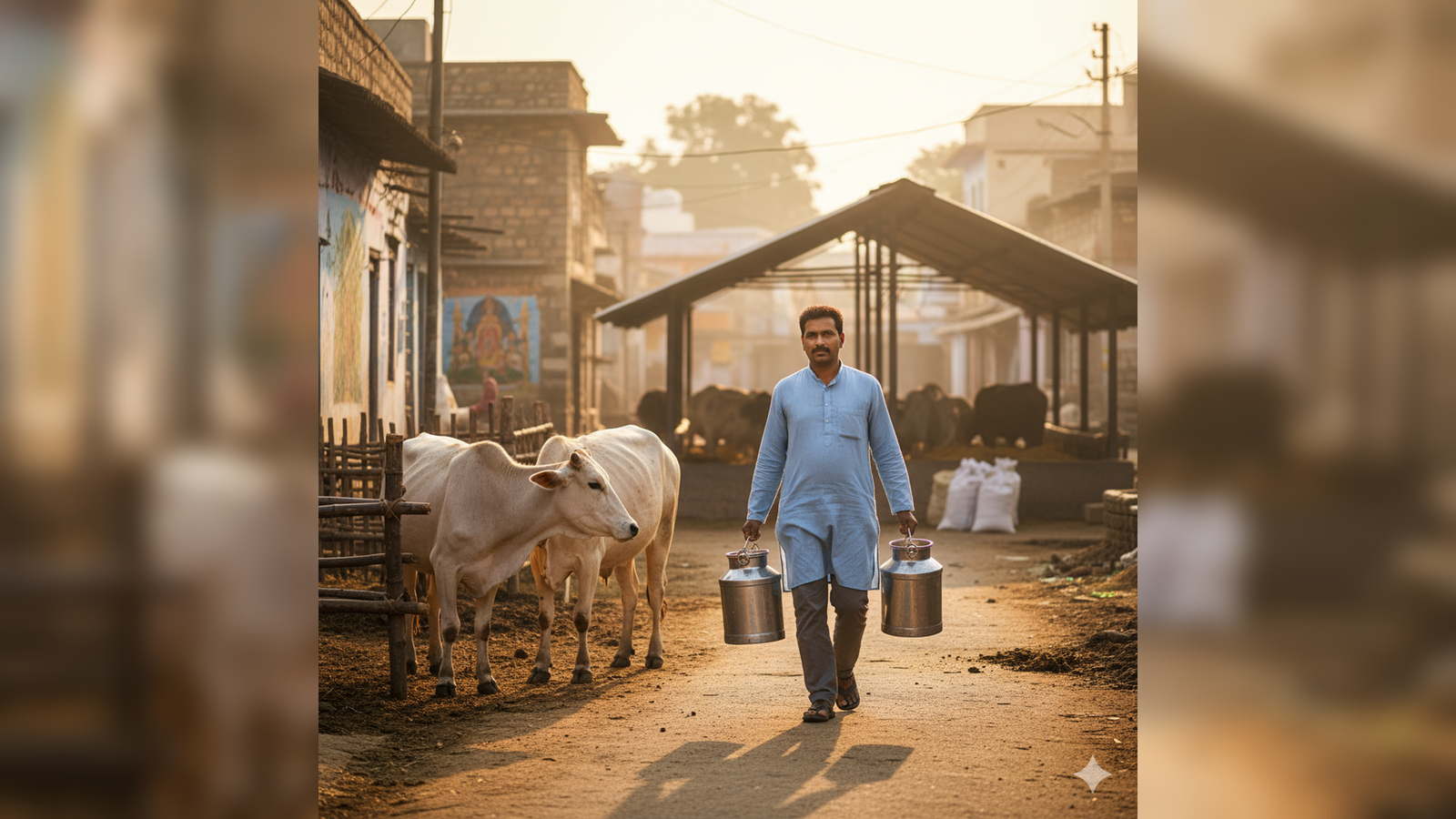 Small dairy milk supply business with fresh milk delivery and livestock care